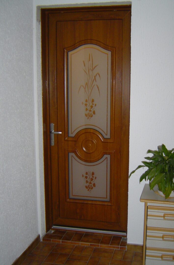 Porte en bois et verre